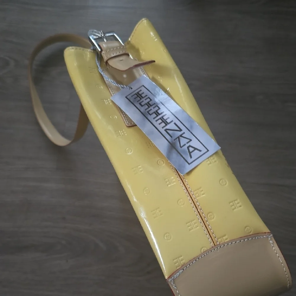 NWT Arcadia Gold Patent Leather Tote  Bag - Picture 3 of 12